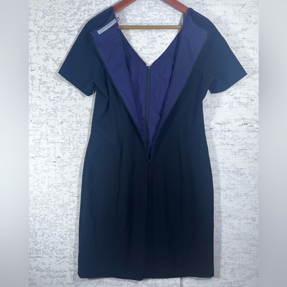 MARC NEW YORK Andrew Marc Black Sheath Dress w/ Front & Back Zippers Size 8 - Picture 10 of 13